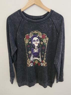 Disney COCO Black Mineral Wash Sweatshirt Size 1